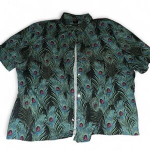 River Island Multicolor Peacock Pattern Shirt